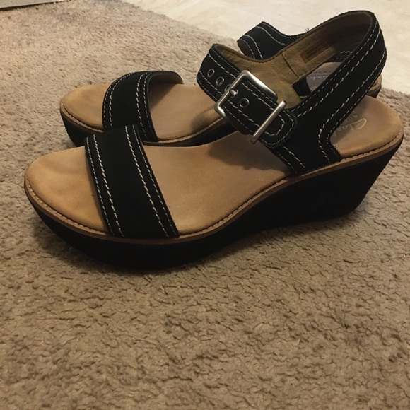 Clarks Shoes - Clarks Artisan black wedge 9